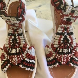 NEW:  Chloe Tribal Crochet T-Strap Sandal 6 (36)